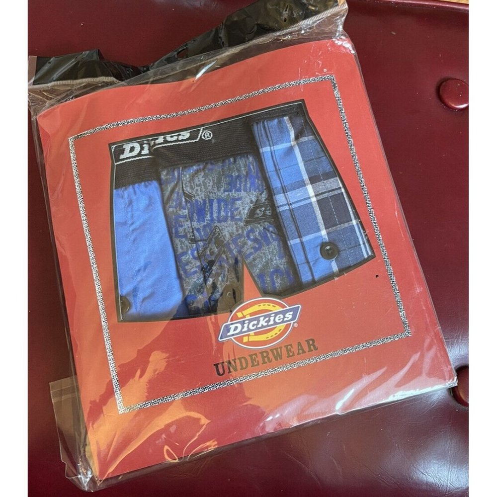 New in Package Vintage Dickies 3 Pk Mens Boxer Shorts Underwear - Sz XL 40-42